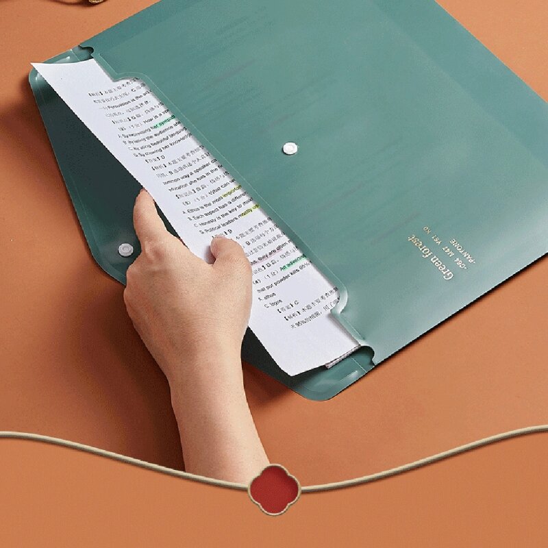 Dossier de papier de Test A4 réutilisable et Durable, enveloppe de fournitures scolaires et de bureau de couleur aléatoire