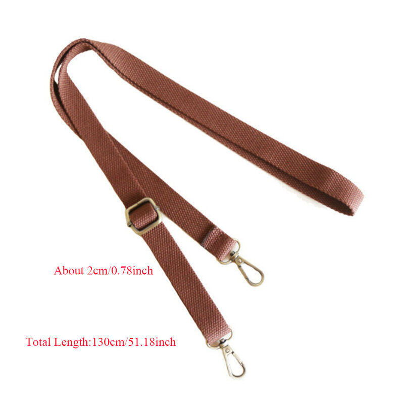 130cm Canvas Adjustable Bag Strap Unisex Fashion Replacement Candy Color Bag Shoulder Strap Belts Pure Color Bag Accessories