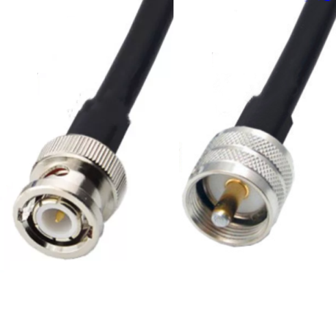 UHF macho a BNC macho conector 5D-FB 50-5 Coaxial RF adaptador Cable de puente 50ohm