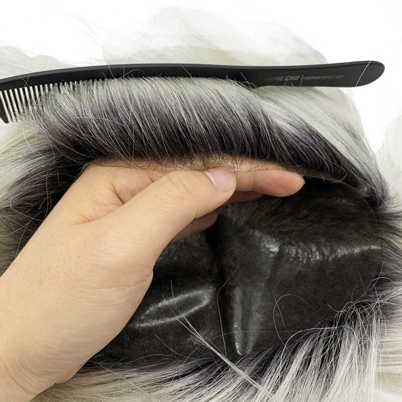 Popular Color Toupee T Color Hair Prosthesis Poly Base Human Hair