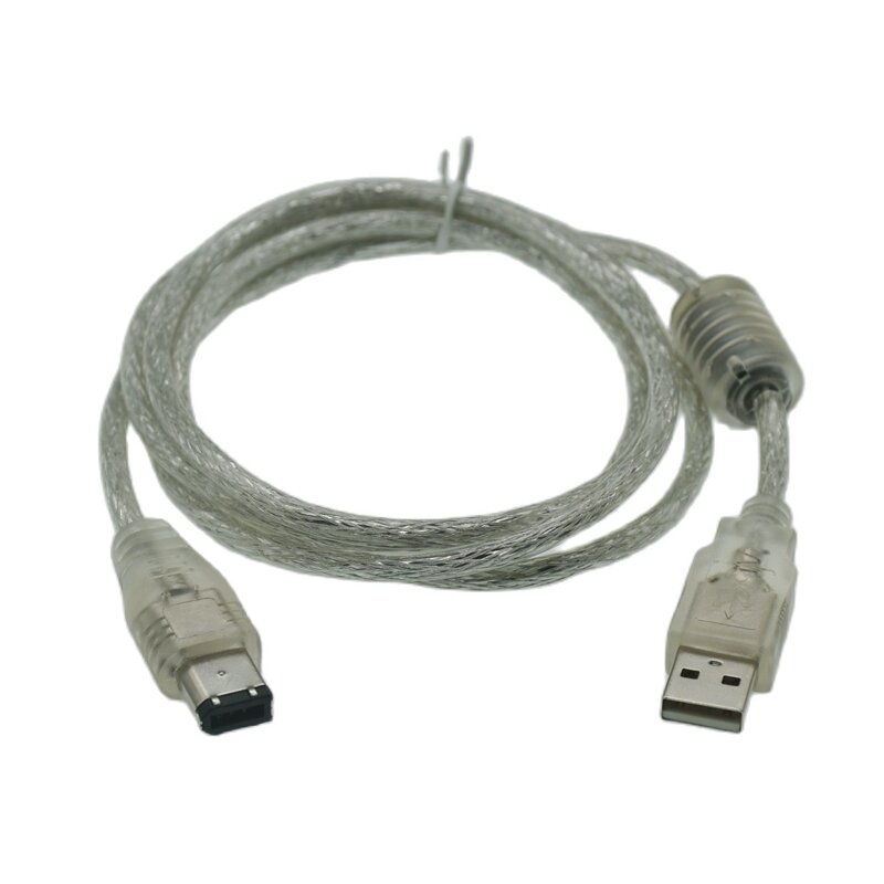 1 X Firewire IEEE 1394 6 Pin Male To USB 2.0 Male Adaptor Convertor Cable Cord 1.5M 5FT