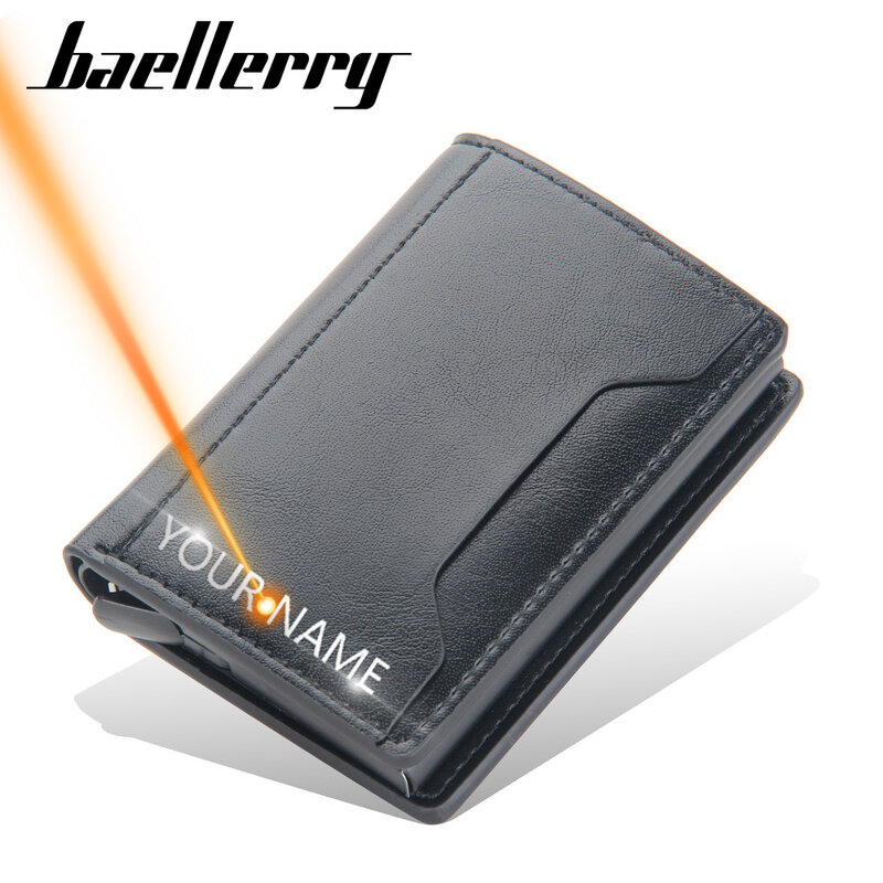 2024 Rfid Men Card Wallets Free Name Customized Small Card Wallets Carbon Fiber Mini Wallet Qaulity Small Male Purses
