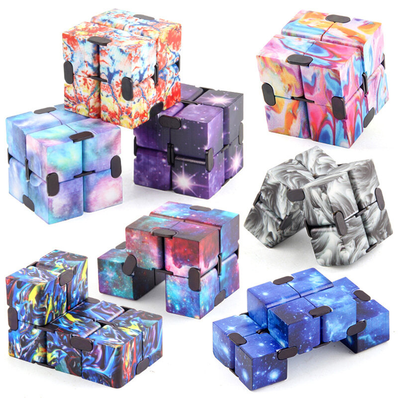 Jouet Fidget pour soulager le stress et l'autisme : Cube infini créatif, Cube magique de bureau à retourner, Puzzle cubique, Réducteur de stress, Jouet pour l'autisme.