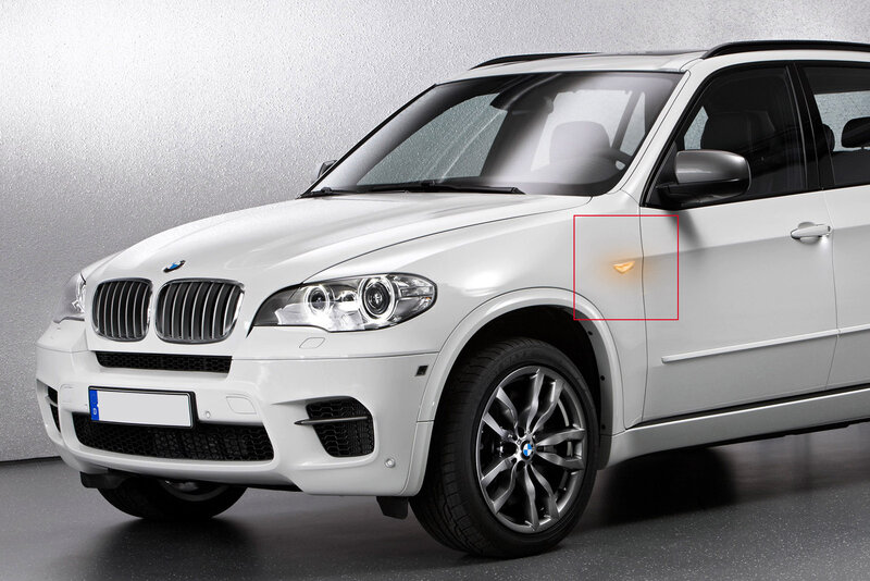 ANGRONG 2X For BMW X3 F25 X5 E70 X6 E71 Clear Lens Side Indicator LED Repeater Light Amber