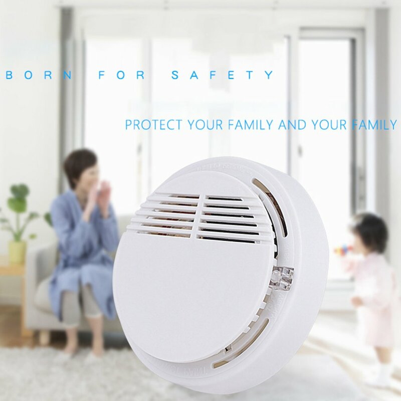 ACJ168ไร้สายอิสระ Smoke Alarm Home Security ระบบ Motion Detector ควบคุมเซ็นเซอร์ควันไฟเสียงและนาฬิกาปลุก