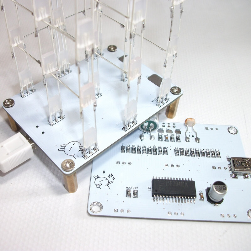 Elektroniczny zestaw zrób to sam sterowanie dotykowe kolorowe kostki 3x3x4 wielobarwne diody LED kostki DIY zestawy szkoleniowe SMD