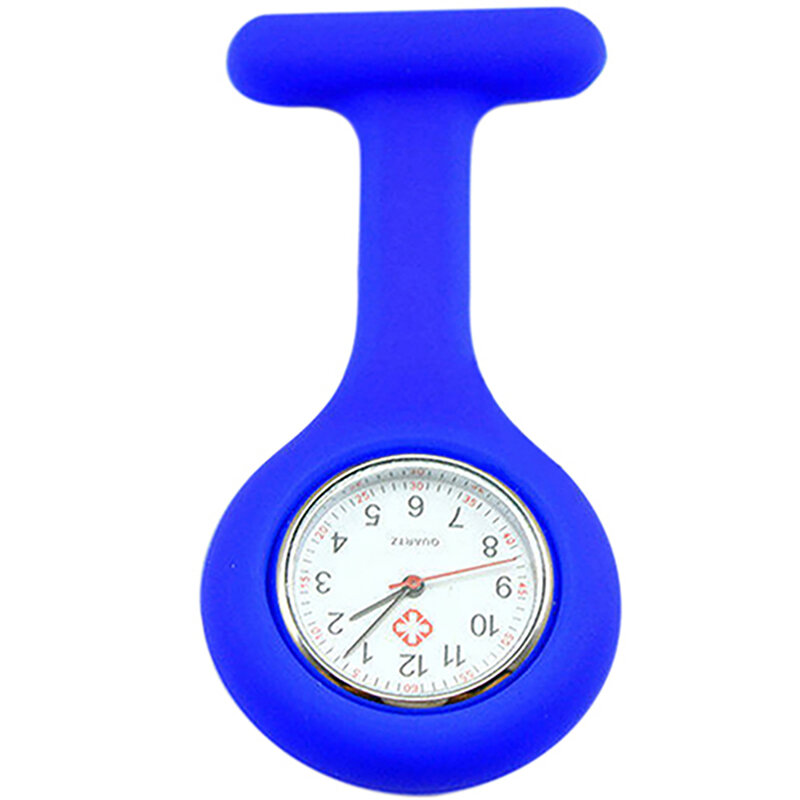 Reloj de enfermera de silicona para hombre y mujer, Mini reloj de bolsillo médico con pasadores bloqueables, relojes de cuarzo colgantes