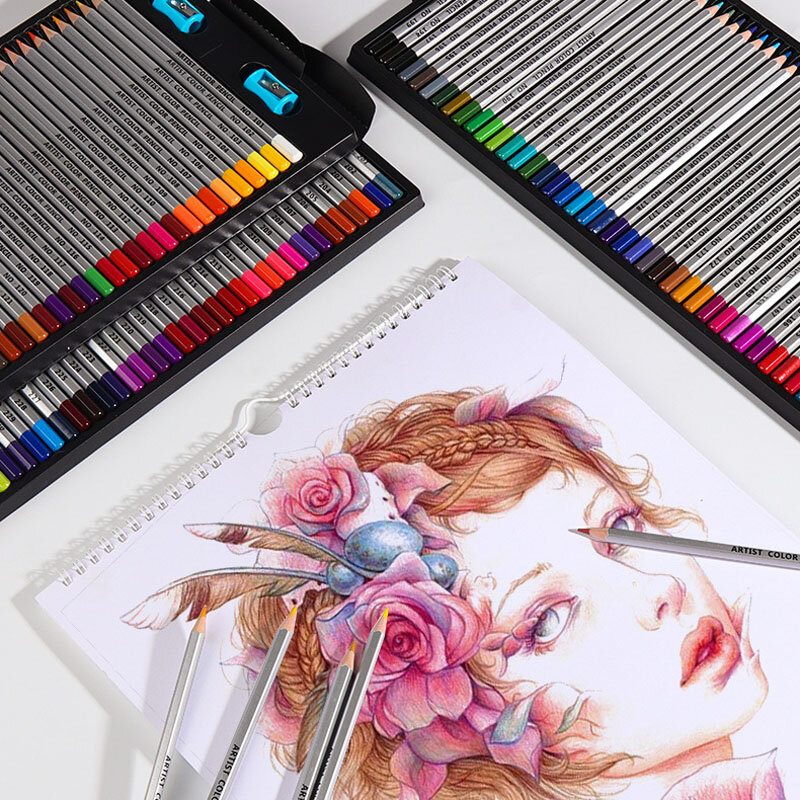 150 cores de arte profissional cor espessamento 3.0mm chumbo núcleo óleo colorido lápis definir artista pintura esboçar material escolar