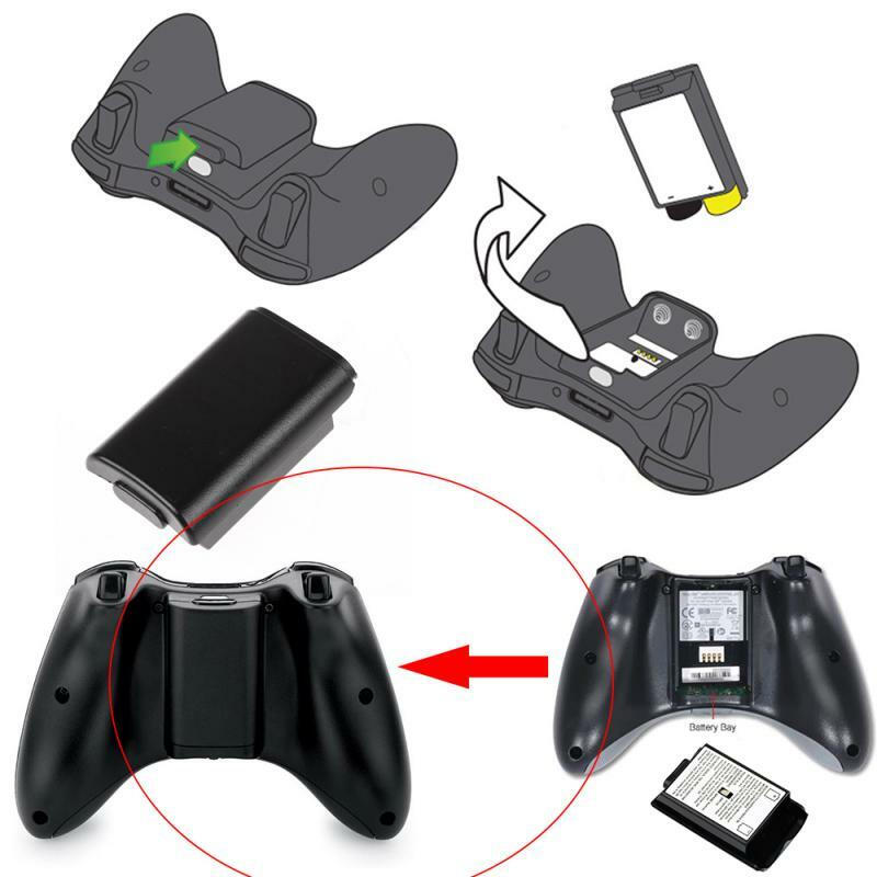 Coque arrière de batterie AA, couleur unie, pour manette sans fil Xbox 360
