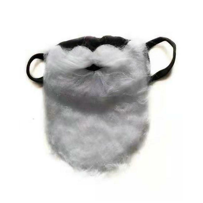 Máscara de Papá Noel para la barba, mascarilla facial de algodón a prueba de polvo, color blanco, novedad de 2022