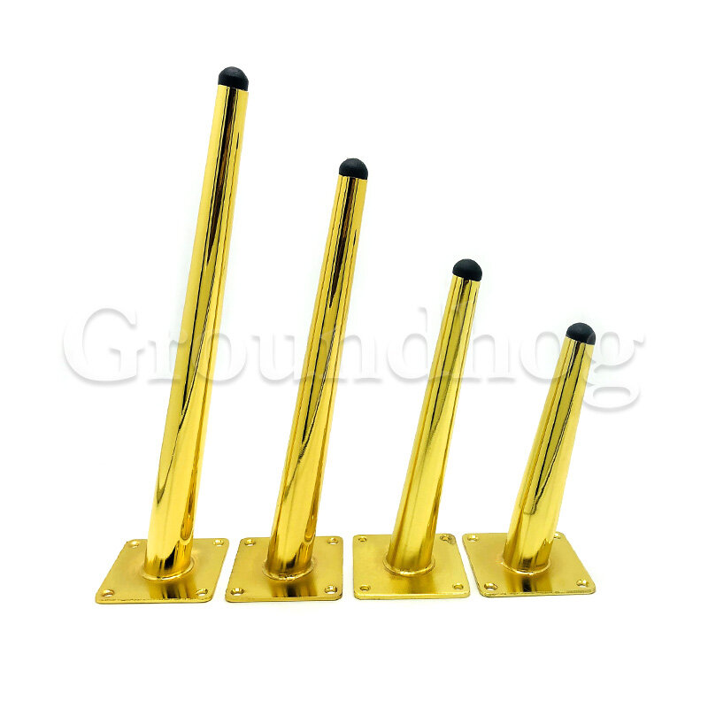 4Pcs/Set Metal Furniture Table Legs Golden 10-40CM for Sofa Cupboard TV Cabinet Stool Chair Tapered Furniture Leg Feet