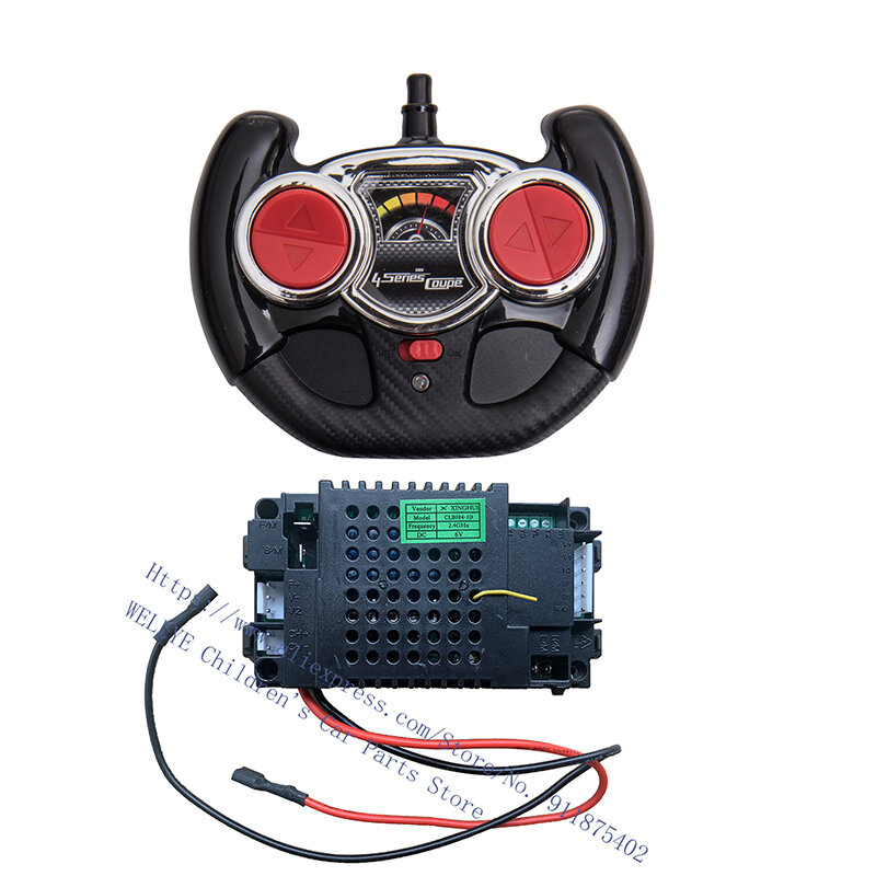 Clb084 6v crianças carro elétrico 2.4g controle remoto receptor clb transmissor para o bebê placa de circuito do carro peças de reposição