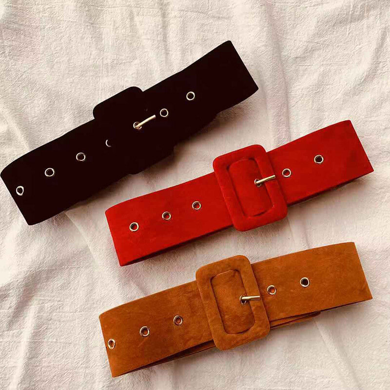 Cintura Super larga per donna cintura in pelle scamosciata dimagrante cintura da donna cintura elastica rossa nera corsetto da caffè cintura femminile