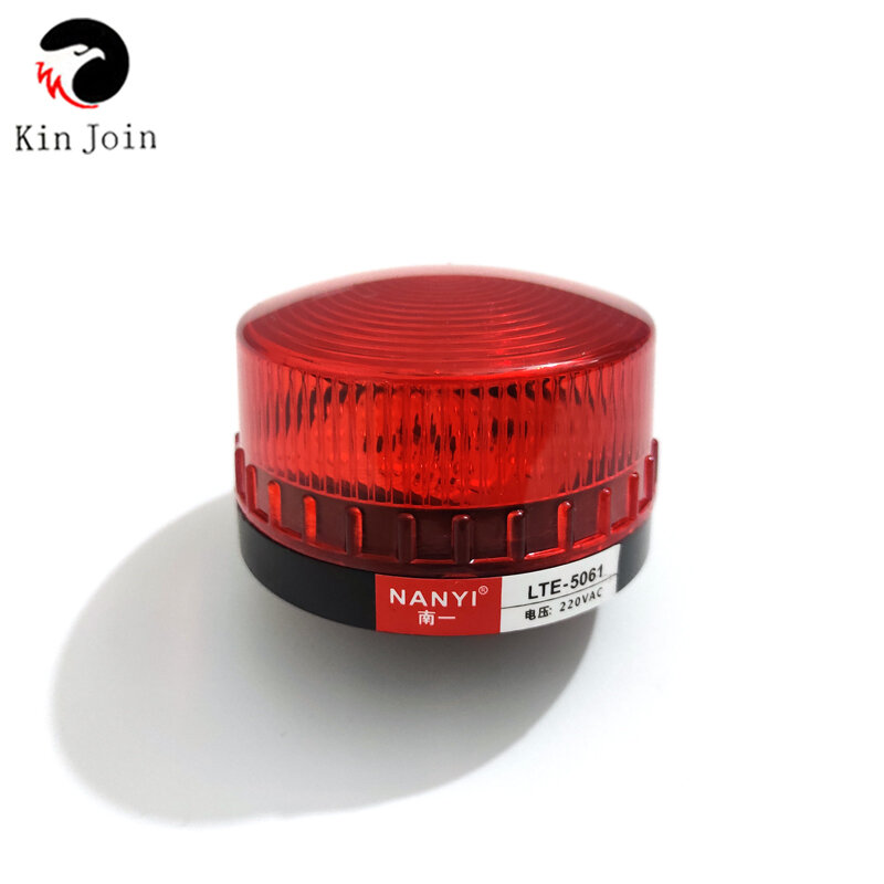 KINJOIN-luz de advertencia pequeña para LTE-5061, caja de policía, luz LED estroboscópica, 220V, 12V, 24V