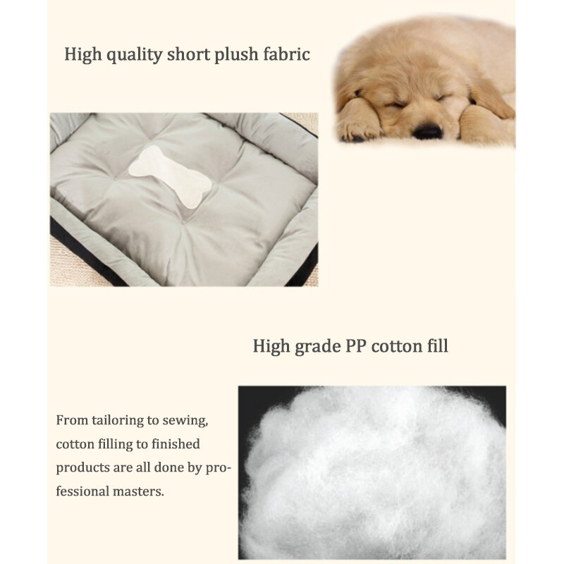Saco de dormir cálido para mascotas, cojín con patrón de hueso para cachorros, 8 colores, sofá, camas impermeables, fondo suave, Cama para gato, casa, Cama para Perro