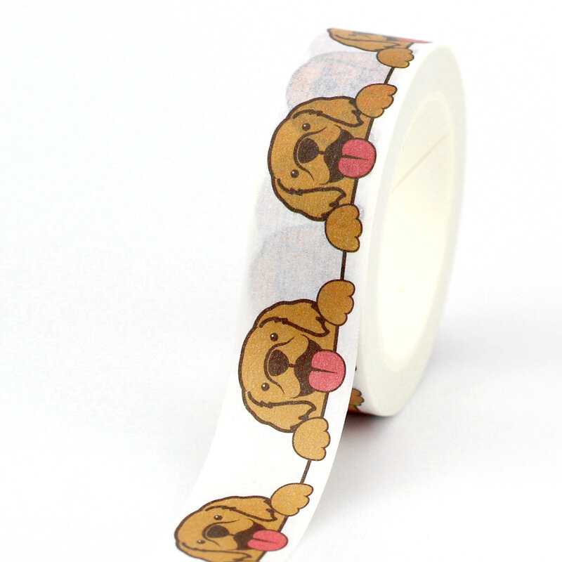 Juego de cinta Washi de papel japonés para álbum de recortes, papelería de animales, decoración de gatos y perros, 10M, nuevo, 1 unidad