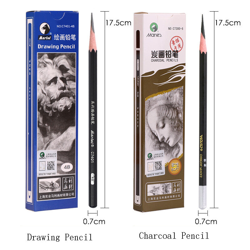 1Pc Maries Professional Sketch Pencil Drawing/ถ่าน2H HB B 2B 3B 4B 5B 6B 7B 8B 10B Art เครื่องเขียน