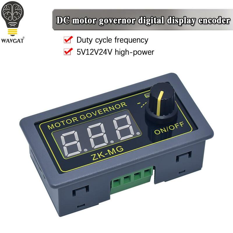 Dc 5-30V 12V 24V 5A Dc Motor Controller Pwm Verstelbare Speed Digitale Display Encoder Duty verhouding Frequentie Max 15A ZK-MG
