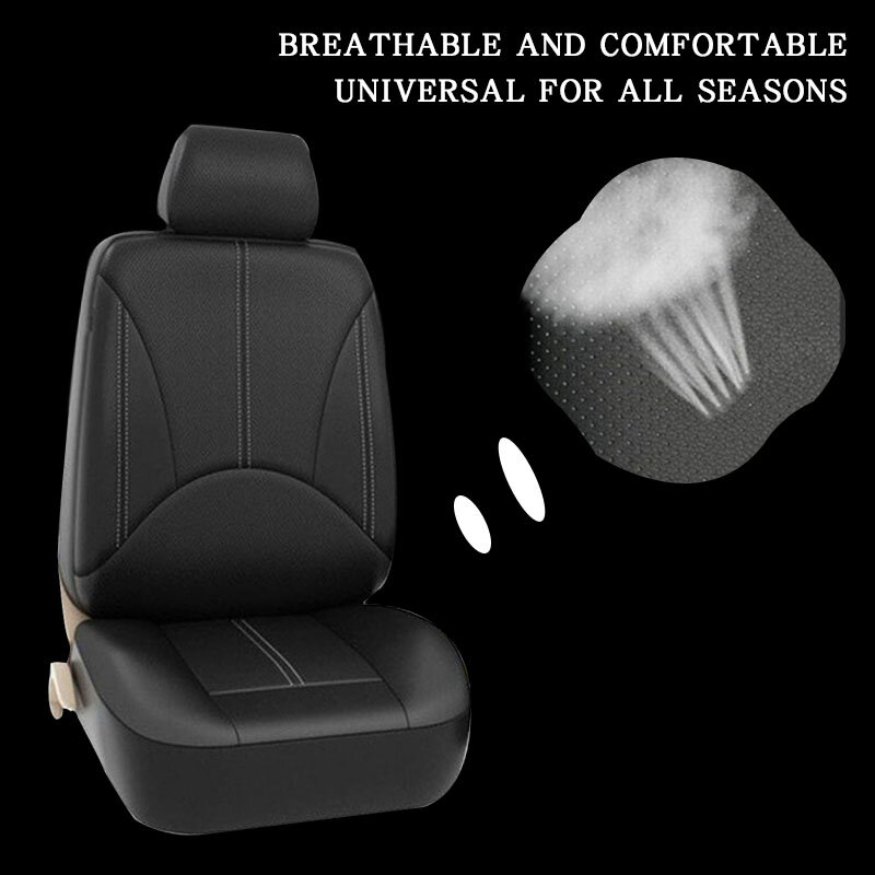 Cubiertas de asiento universales para coche, fundas de cuero de poliuretano de lujo para butaca automotriz, adaptables para la mayoría de autos, a prueba de agua y para interiores, regalo, nuevo