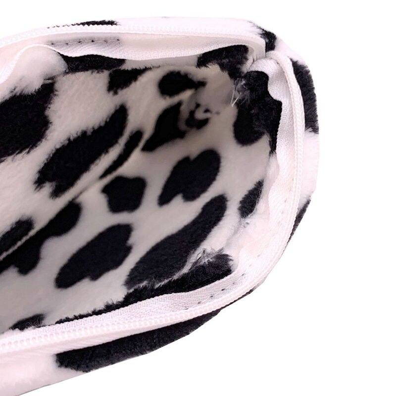 1PC Cow Pattern Plush Coin Purses Mini Coin Wallet Storage Bag Card Holder Credit ID Wallet Pocket Women Girls Female Coin Purse