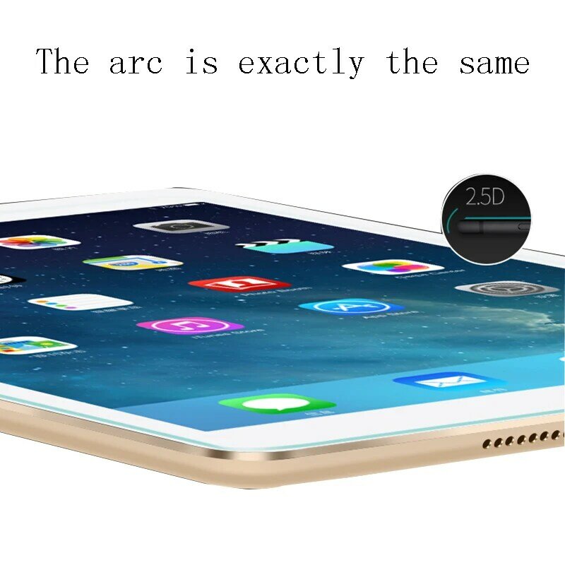 ฟิล์มสำหรับ iPad Air 1 2013 9.7 ''ความคุ้มครองเต็มรูปแบบหน้าจอป้องกันกระจกสำหรับ Apple iPad A1474 A1475 A1476ป้องกันฟิล์ม