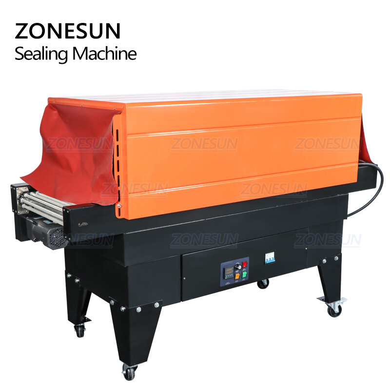 ZONESUN-máquina de embalaje de plástico, embalaje termoretráctil automático, película de PVC, vajilla