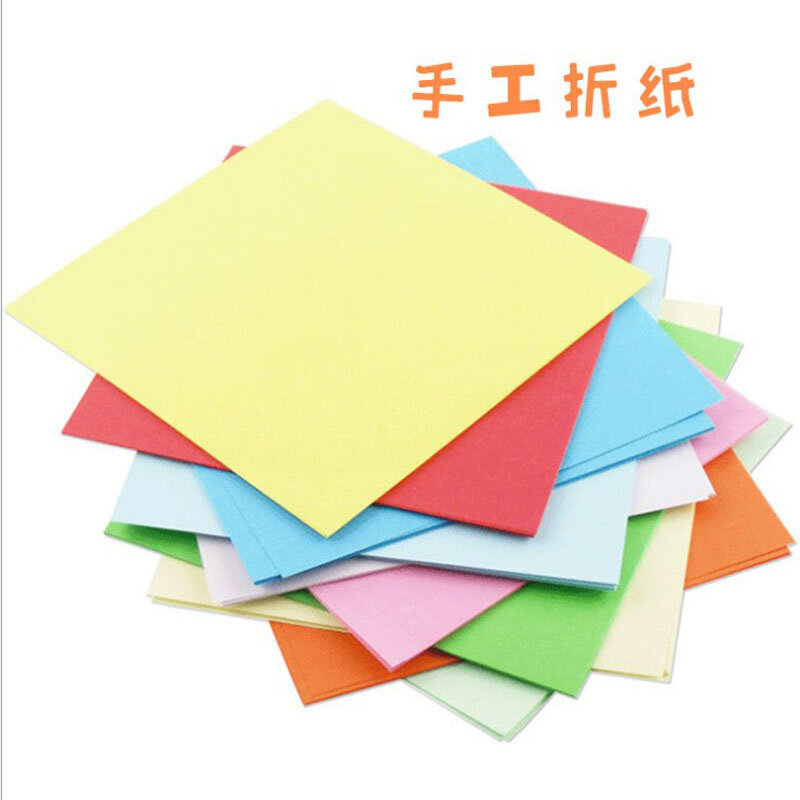 100 fogli/pacco colorato fai da te manuale tagliato a carta per kirigami e festal decoupage carta taglio materiale didattico G166
