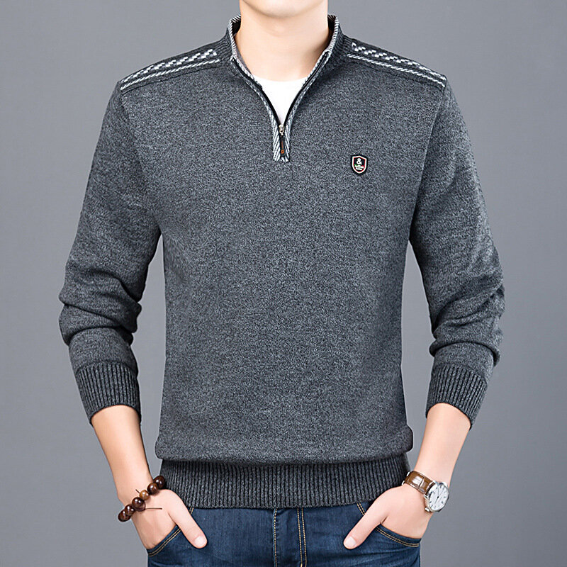 가을 겨울 신상 남성 한국 버전 셔츠 청소년 긴팔 니트 셔츠, 남성 의류