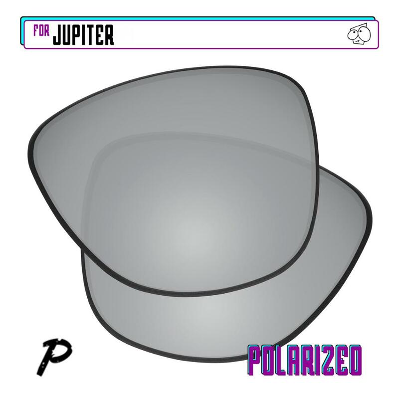 EZReplace Polarisierte Ersatz Linsen für-Oakley Jupiter Sonnenbrille-Silber P