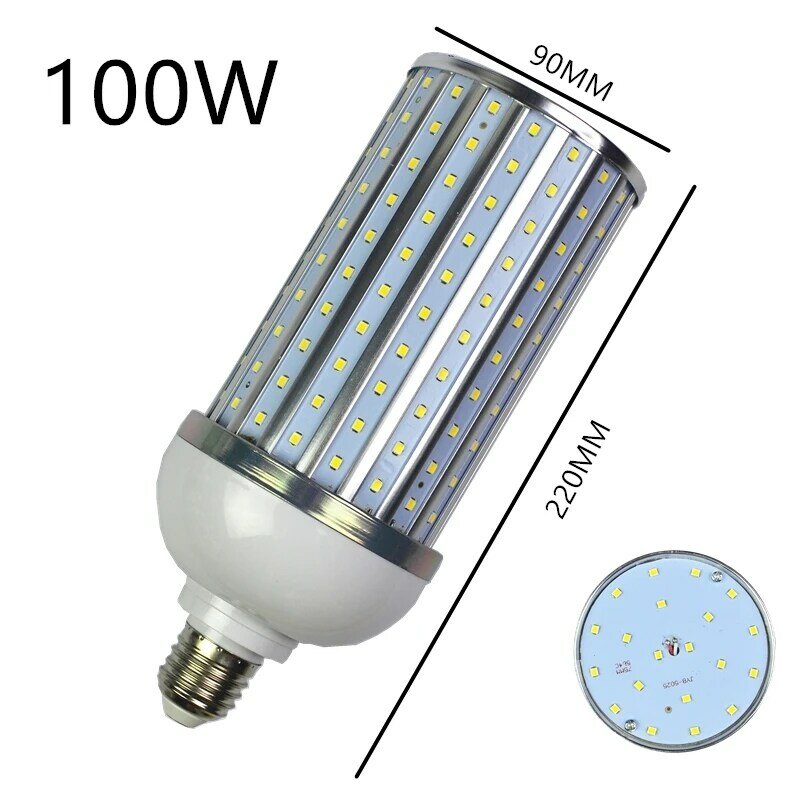 LED หลอดไฟอลูมิเนียมโคมไฟ18W25W30W40W50W W 60W 80W 100W 220V E14 E26 E27 E39 E40หลอดไฟข้าวโพด LED โคมไฟถนน Cool สีขาว