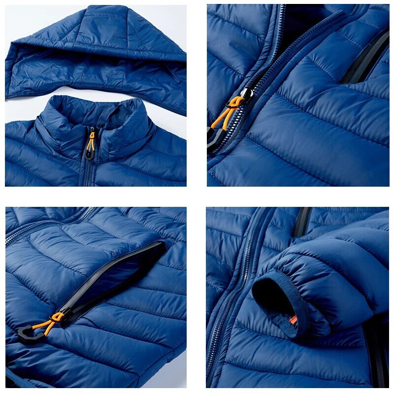 CHAIFENKO-chaqueta impermeable para hombre, Parkas gruesas con capucha, abrigo Delgado informal a la moda, novedad de otoño, invierno, 2023