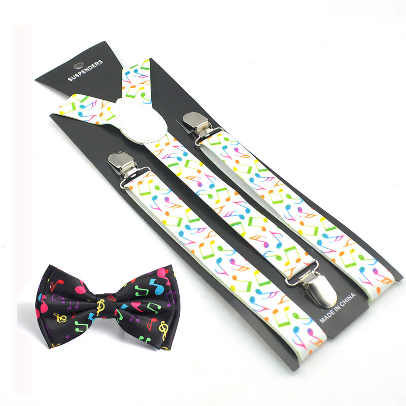 Комплект с подтяжками и галстуком-бабочкой, Y-образные подтяжки, для мужчин и женщин, формальное платье с бантом, держатель для брюк