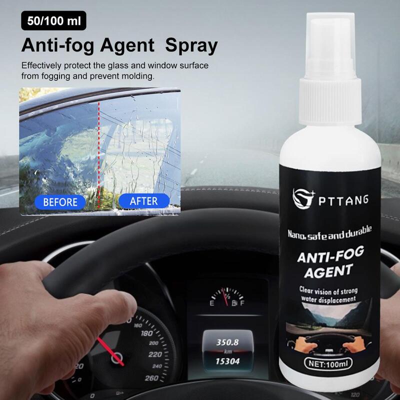 Agent Anti-buée 50ml/100ml, Super hydrophobe, pour vitres de voiture, Anti-pluie, durable, étanche, soins automobiles