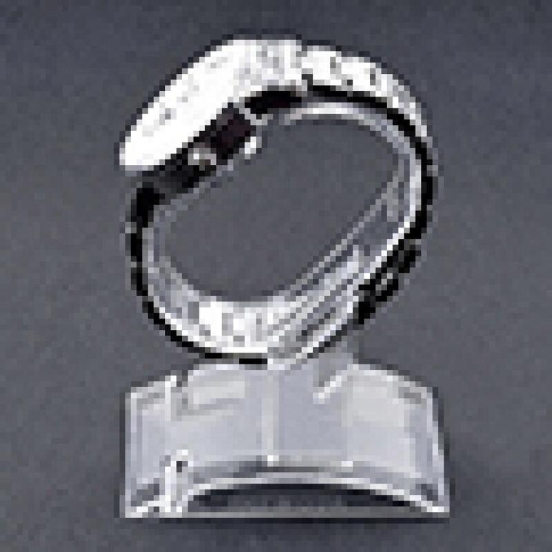 Nova clara jóias de plástico pulseira manguito pulseira relógio de exibição suporte rack