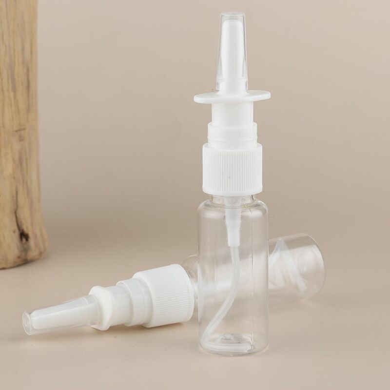 2Pcs ใหม่สีขาว Nasal สเปรย์ปั๊มขวดพลาสติกเปล่า Refillable Sprayer สุขภาพจมูก Mist สำหรับการแพทย์อุปกรณ์เสริม