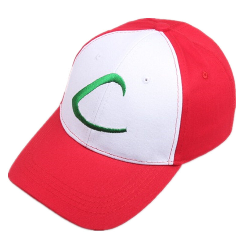 Ash Ketchum-gorra de béisbol bordada ajustable, sombrero de Cosplay