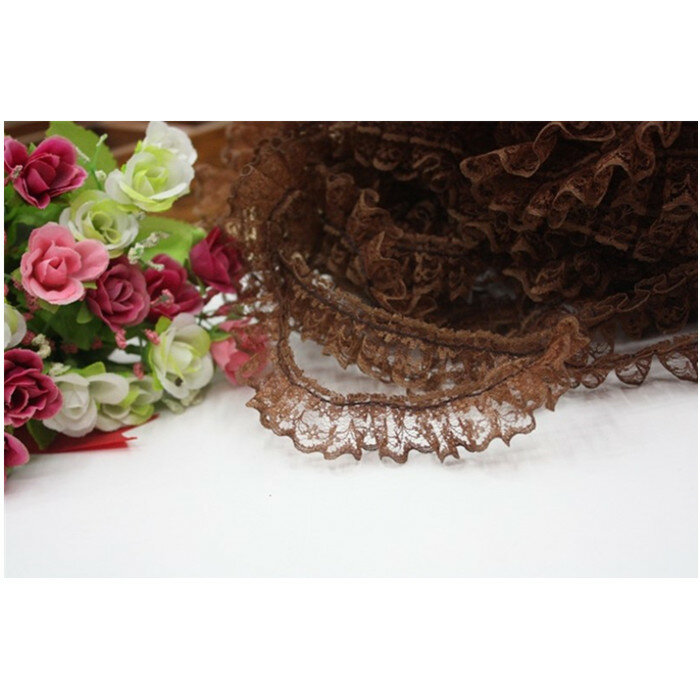 1M plissé Guipure Tulle dentelle ruban garniture 2.5cm bricolage couture blanc noir violet dentelle tissu robe décoration artisanat fournitures JH13
