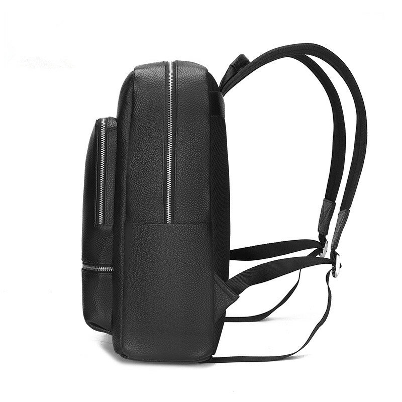 Рюкзак мужской из натуральной воловьей кожи, водонепроницаемый офисный портфель для ноутбука, деловая Повседневная дорожная сумка