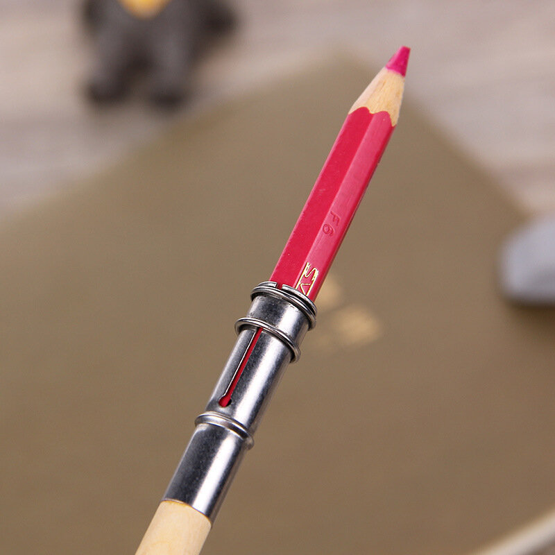 Estensore per matita in legno regolabile 2 pezzi, staffa per schizzi, strumenti di scrittura, estensore, fornitura di matite