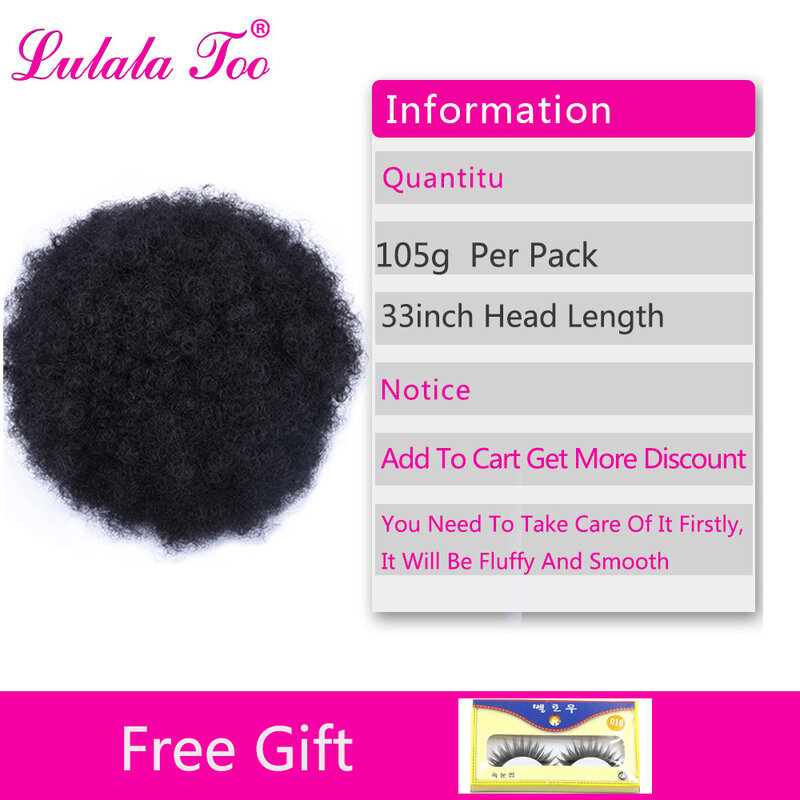 Extensiones de Cabello Afro Puff para mujer, moño de pelo sintético, coleta con cordón, rizado, Clip Updo, 10 pulgadas