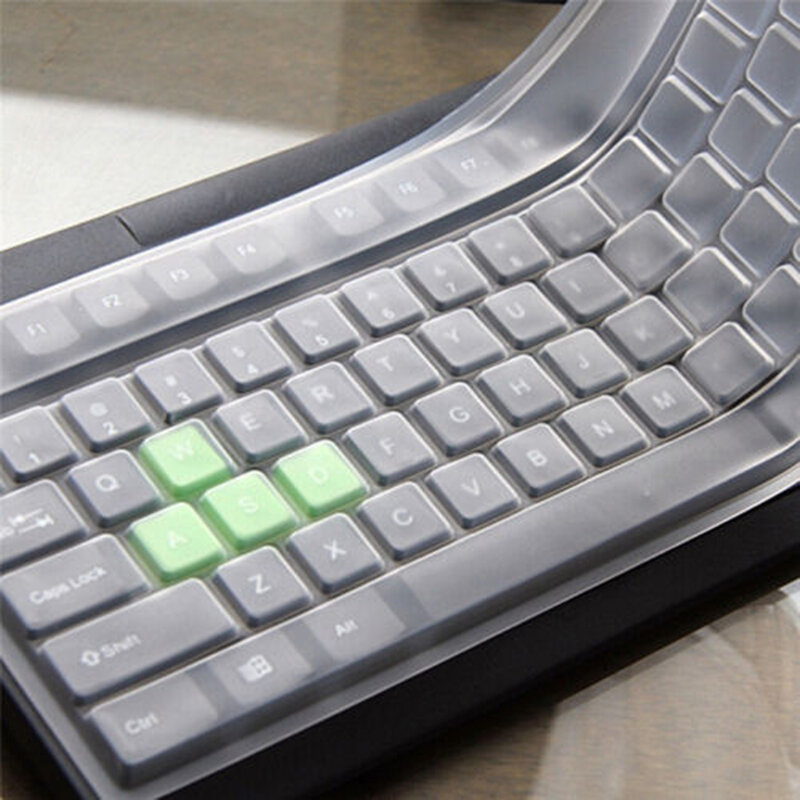 Penutup Keyboard Universal 108 Tombol Penutup Keyboard Komputer Desktop Silikon 17 Inci Penutup Film Pelindung Kulit