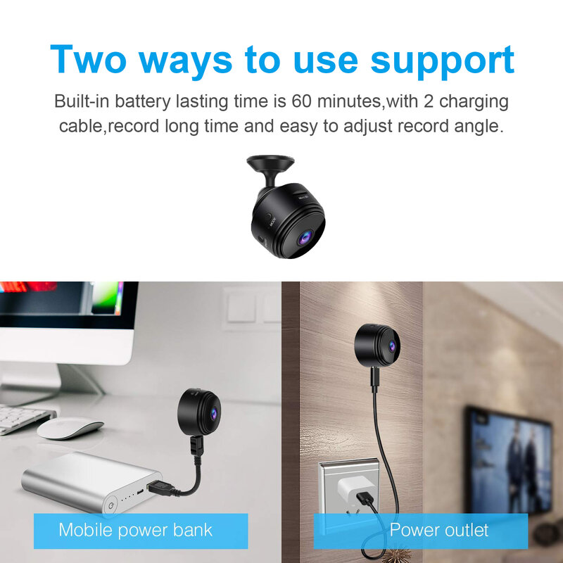 Heißer Verkauf drahtlose 720p Kamera WiFi tragbare Mini-Kameras Sport ap Hotspot Remote-Monitor für zu Hause