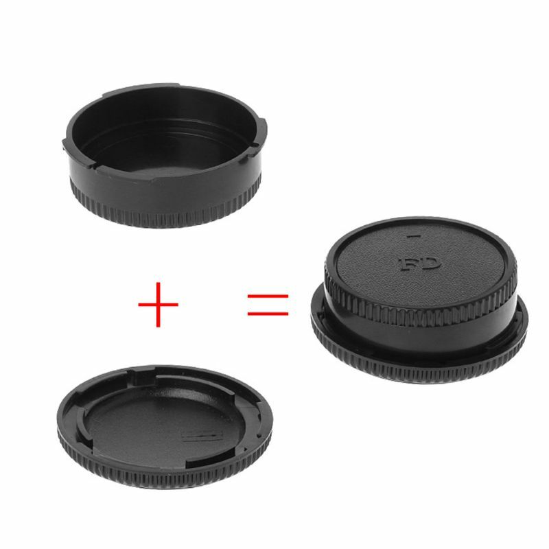 Rear Lens Body Cap Camera Cover Anti-stof Mount Bescherming Plastic Zwart Voor Canon Fd