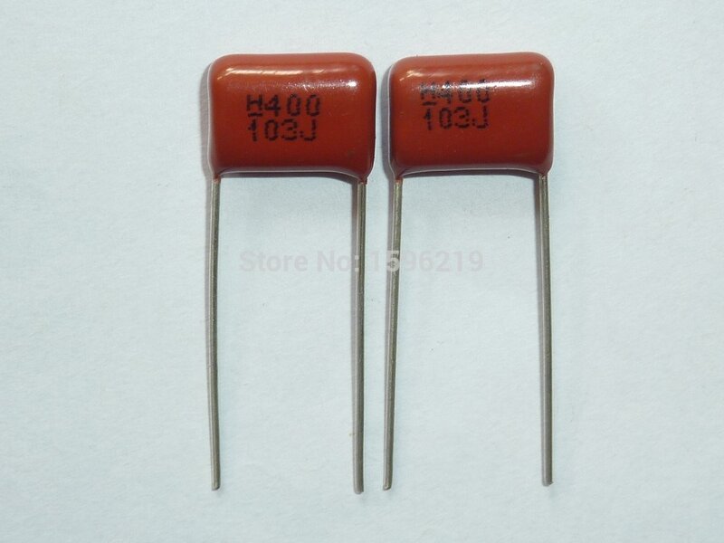 Capacitor cbb capacitor 103 400v 103j 0.01uf 10nf p10, capacitor de filme de polipropileno metalizado, com 10 peças
