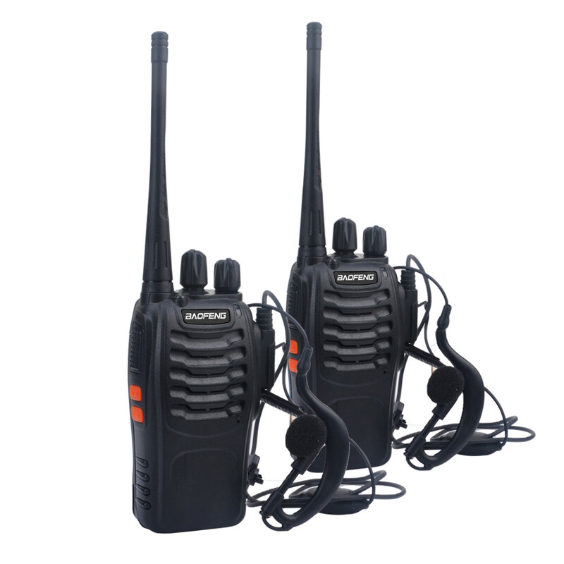 شحن مجاني 2 قطعة/الوحدة baofeng اسلكية تاكي BF-888S UHF 400-470 ميجا هرتز هام راديو الهواة baofeng 888s VOX راديو مع سماعة