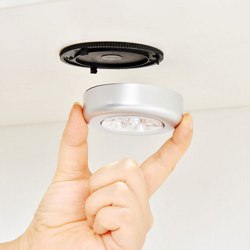 Mini controle de toque noite lâmpada para roupeiro quarto escadas cozinha sem fio led sob a luz do armário alimentado por bateria luz do armário