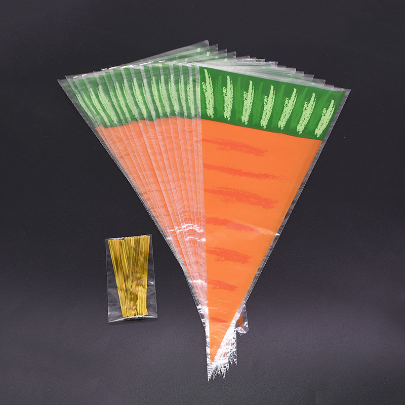 30 Buah Lucu Kelinci Kertas Kartu Ucapan Plastik Transparan Wortel Permen Tas Makanan Tas Baby Shower Kotak Permen Pesta Ulang Tahun nikmat