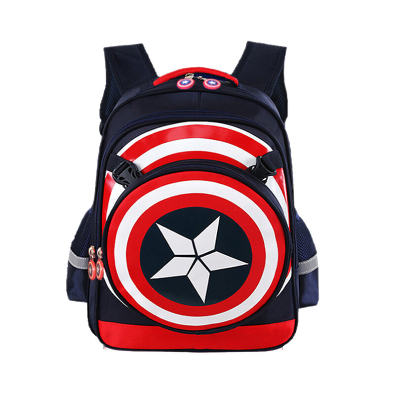 MVK The Avengers 4 Captain America 4pcs School Bags Boys Backpack Children Primary Students Schoolbag Kids Composite Bag Mochila