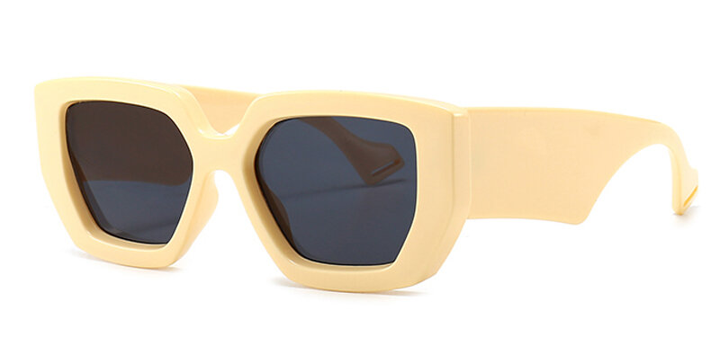 2021สีดำหนากรอบแว่นตากันแดดผู้หญิงสีน้ำตาลของขวัญสแควร์ดวงอาทิตย์แว่นตาสำหรับสุภาพสตรี Uv400...