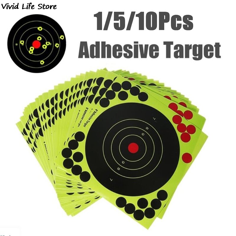 8in tiro alvos reativo splatter adesivo adesivo papel arma tiro treinamento